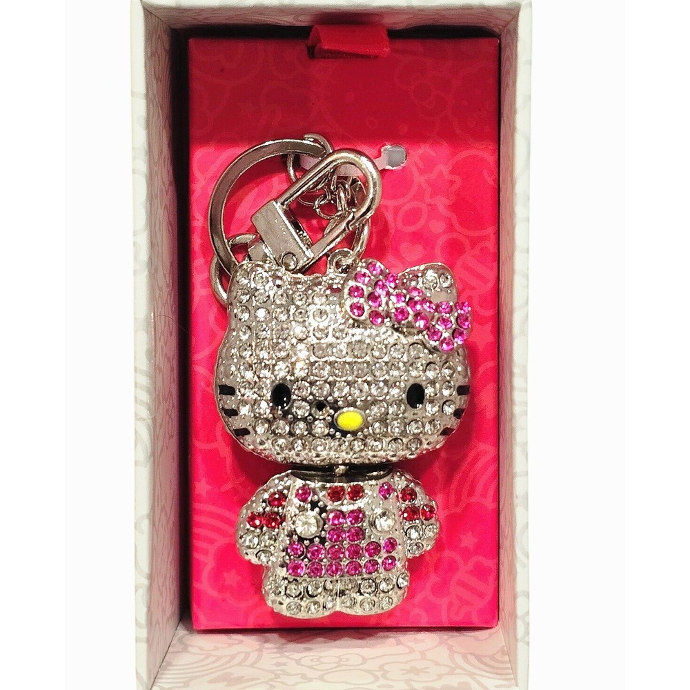 Hello Kitty 3D Pave Crystal Keychain‎